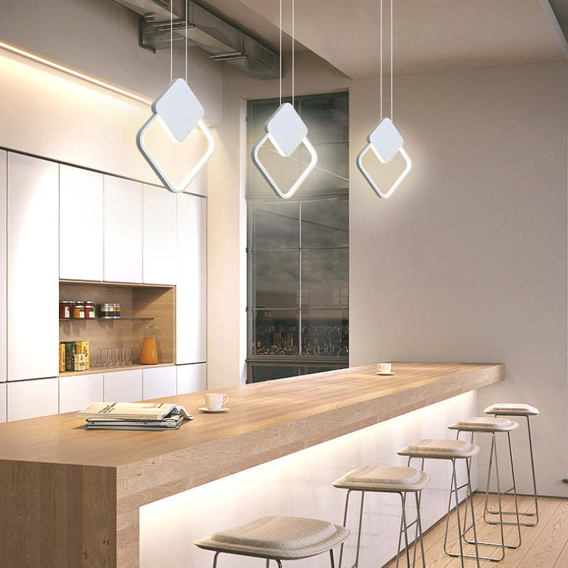 Kori Modern LED Pendant Light Black/White Living Room