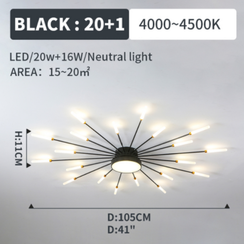 Vexor Modern Home Decoration Fireworks LED Ceiling Light