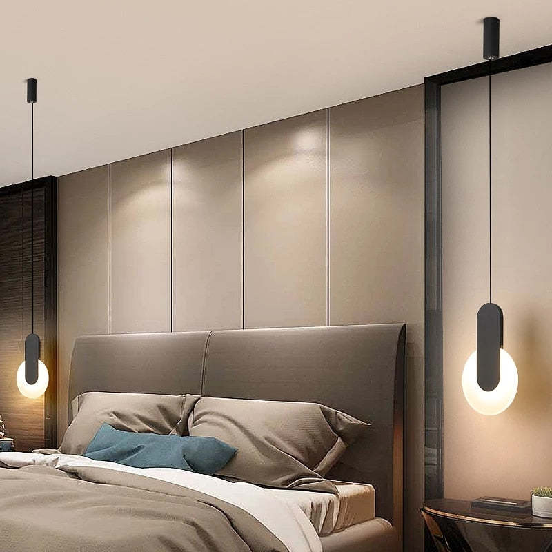 Kori Modern LED Pendant Light Black/White Living Room