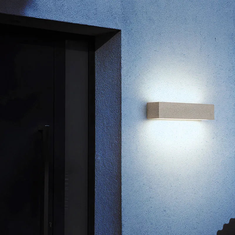 Davel LED Outdoor Wall Lamp, Black & White