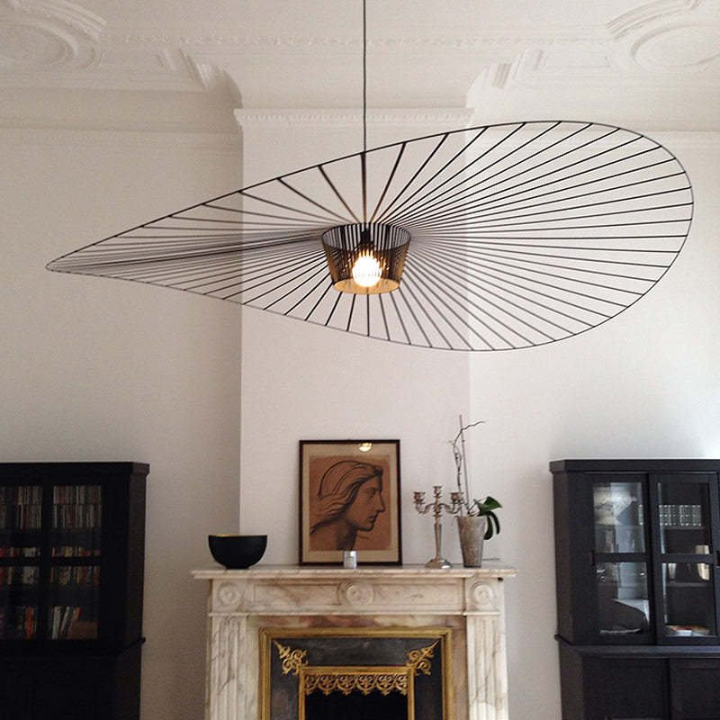 Xelion Pendant Light Modern Flower Fabric Black/White/Gold/Brown