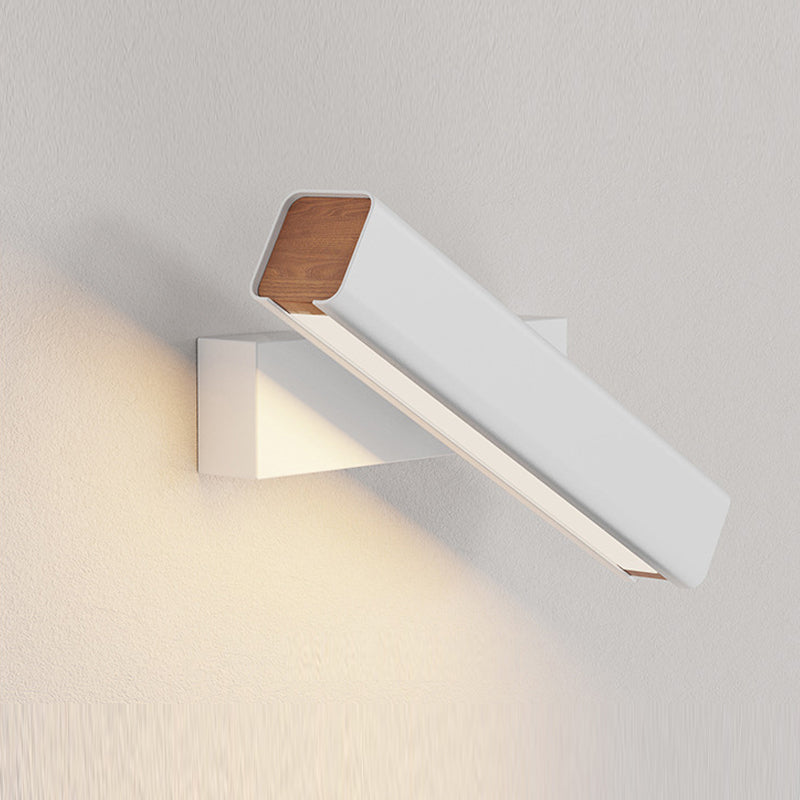Heri Modern Rectangles Rotatable Wall Lamp, Black/White