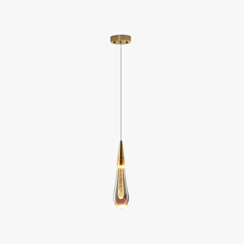 Eloria Pendant Light Crystal Glass Droplet Gold