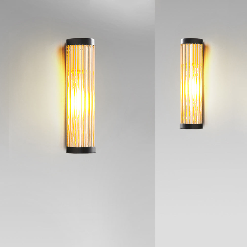 Seluno Wall Lamp Modern Semi-Cylindrical Outdoor Black