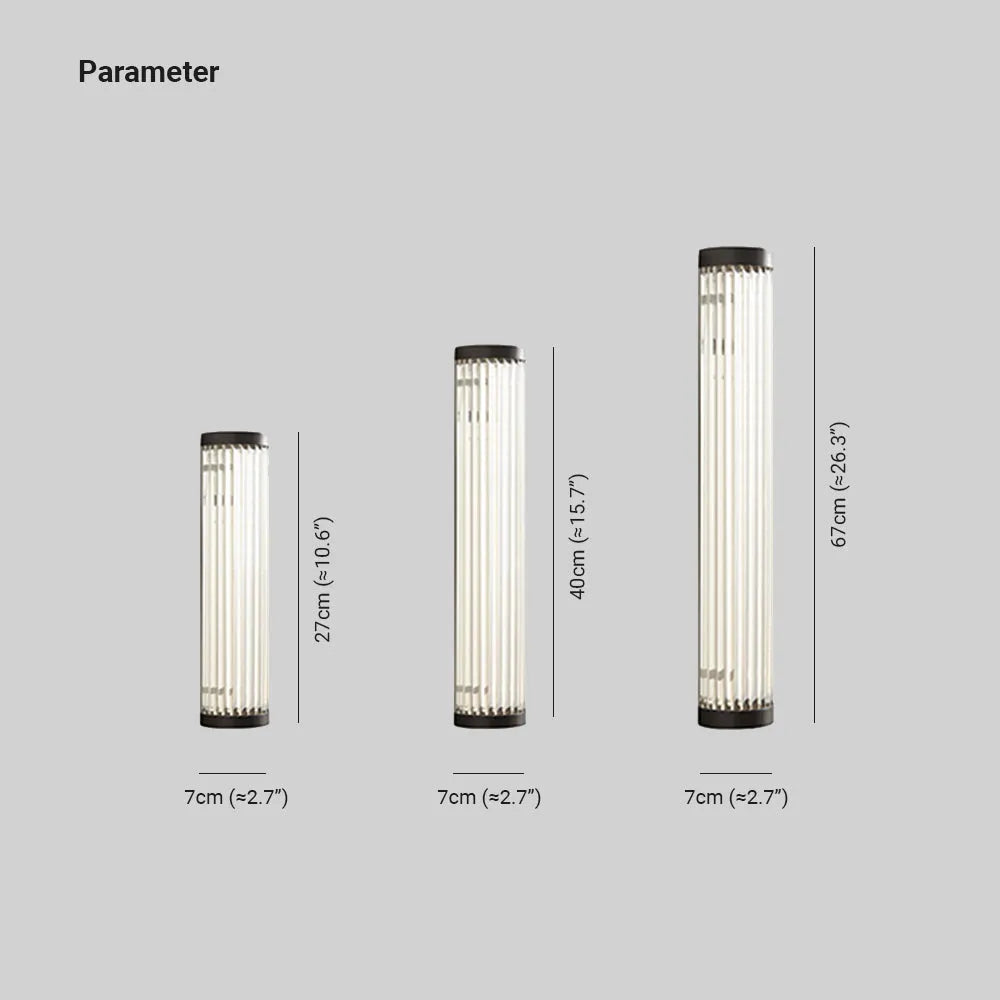 Seluno Wall Lamp Modern Semi-Cylindrical Outdoor Black