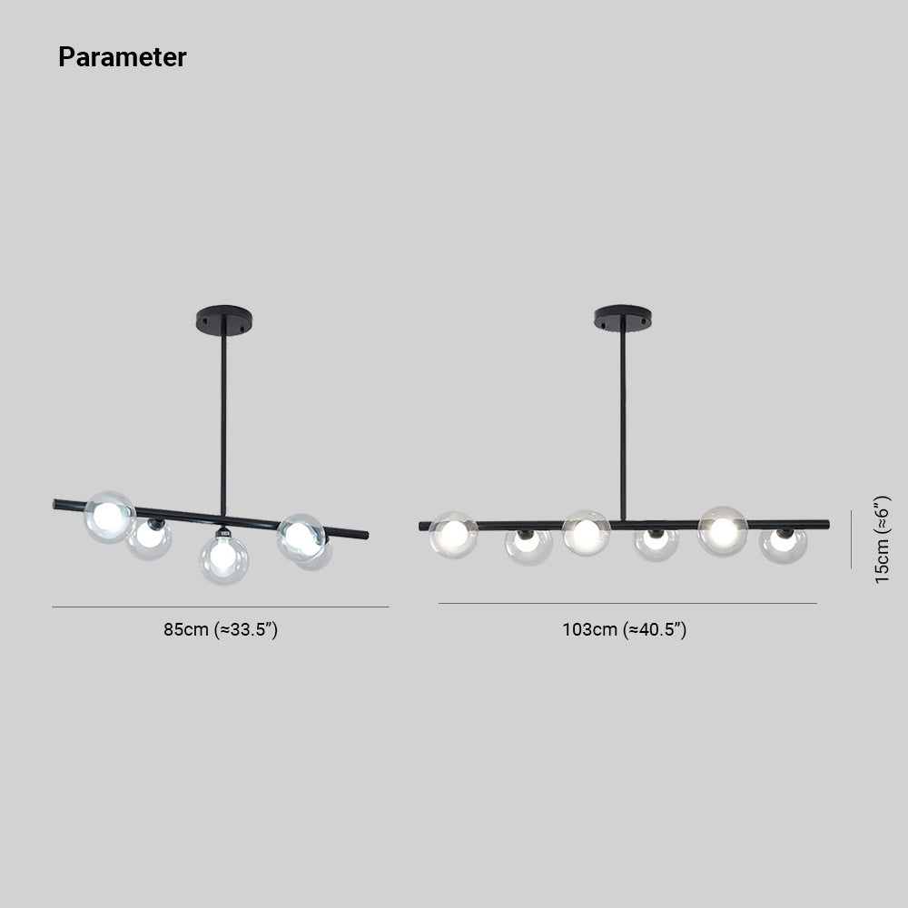 Lumirel Pendant Light Linear Bubble Glass