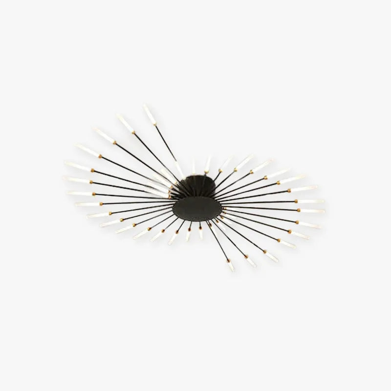 Kovon Flush-Mount Ceiling Light Fireworks, Black/Gold