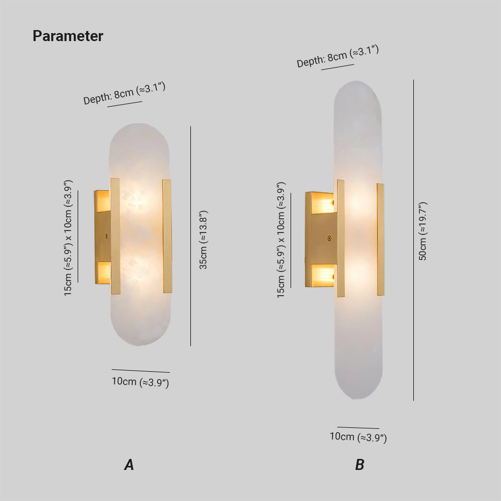 Corenil Wall Lamp Luxury Alabaster