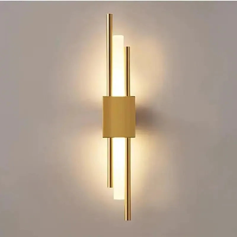 Nariq Modern Bar LED Wall Lamp, Black/Gold