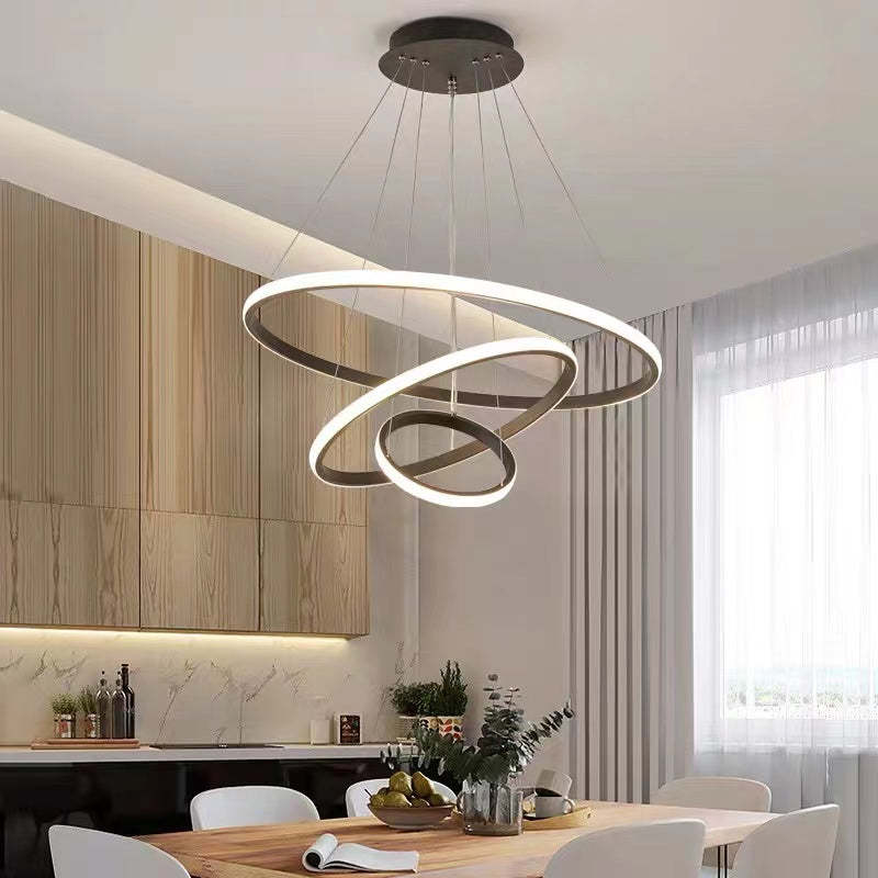 Tavonex Modern Ring Pendant Light, 2/3/4 Rings