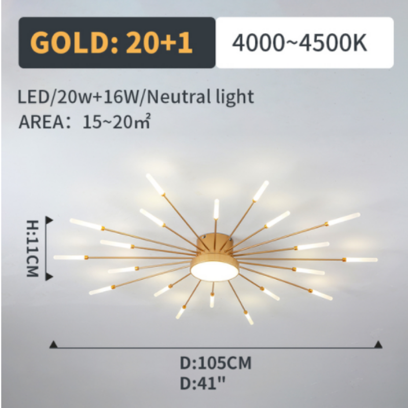 Vexor Modern Home Decoration Fireworks LED Ceiling Light