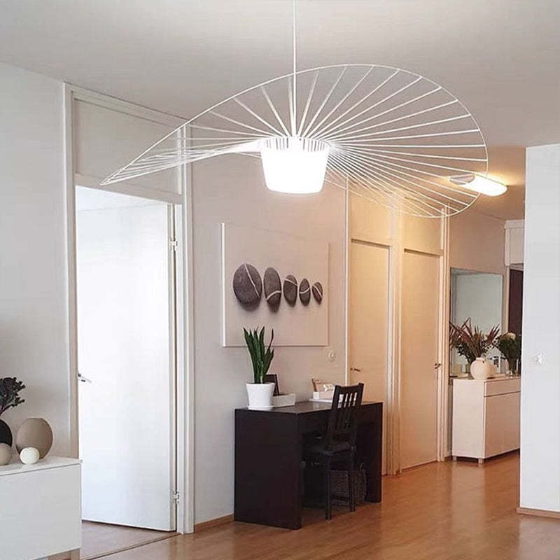 Xelion Pendant Light Modern Flower Fabric Black/White/Gold/Brown