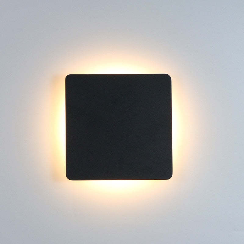 Dori Minimalist Round/Square Outdoor Wall Lamp LED, Black/White