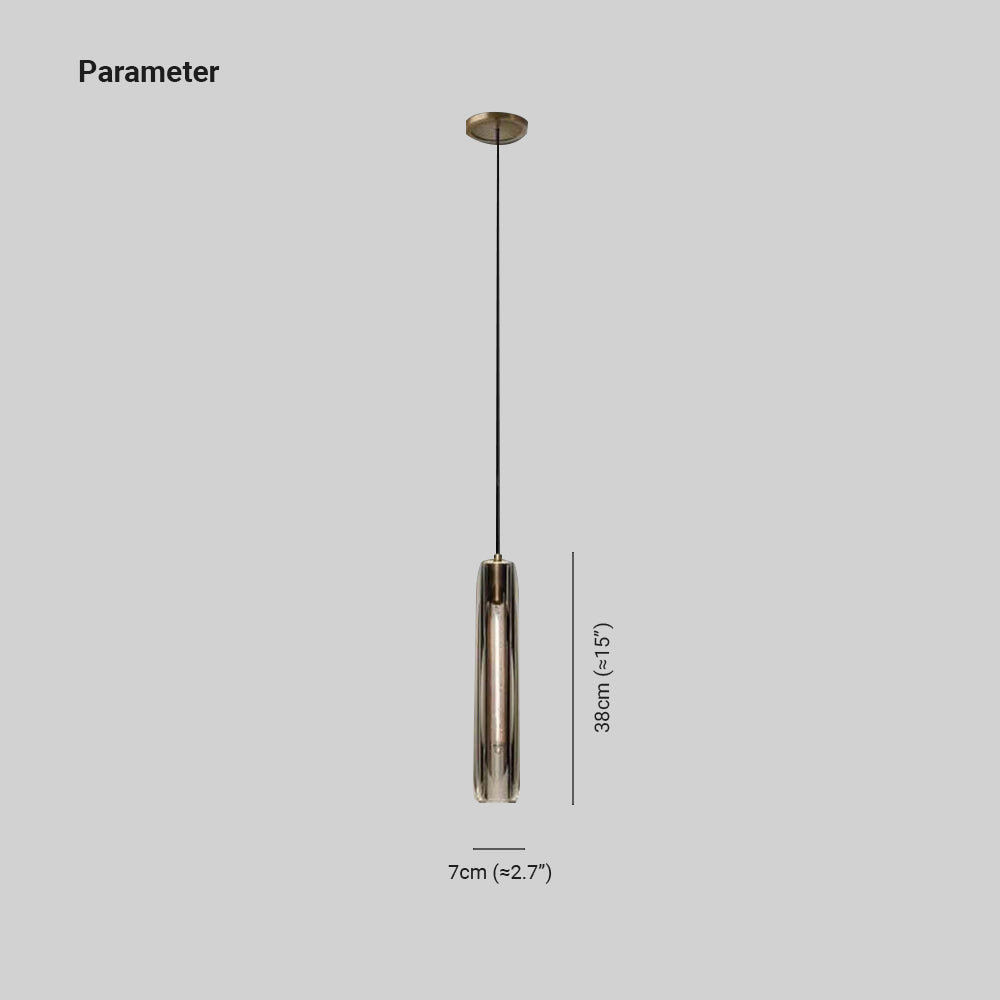 Orinex Brass Designer Glass Pendant Lamp Smoky