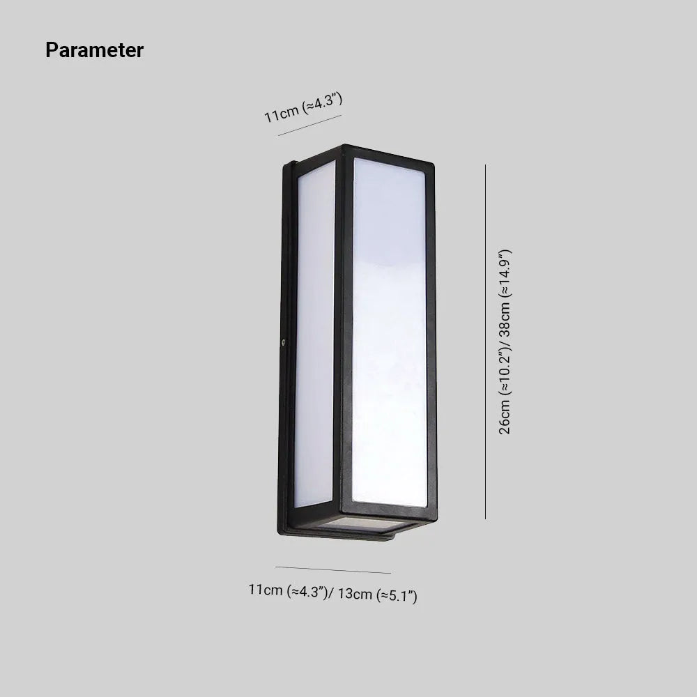 Noven Wall Lamp Modern Waterproof Cross Outdoor Black