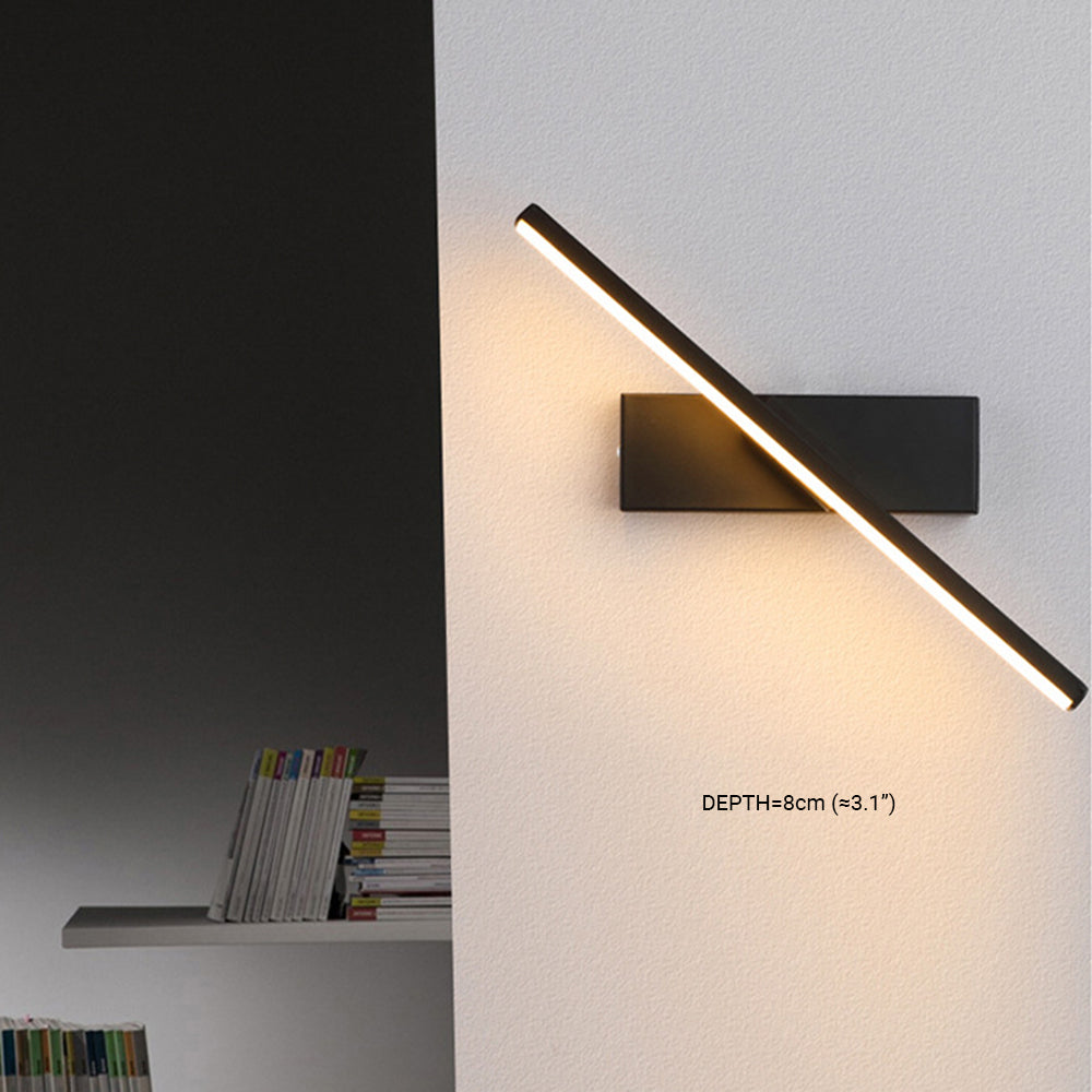 Darin Rotatable Wall Lamp for Bedroom, Black/White