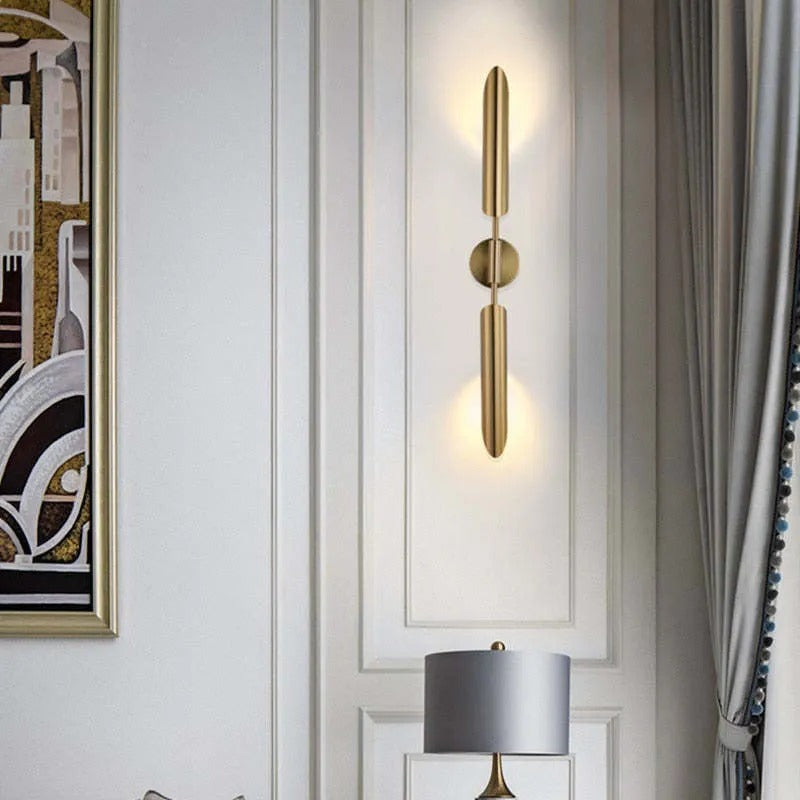 Zorva Wall Lamp Luxury Double-head Golden Scabbard