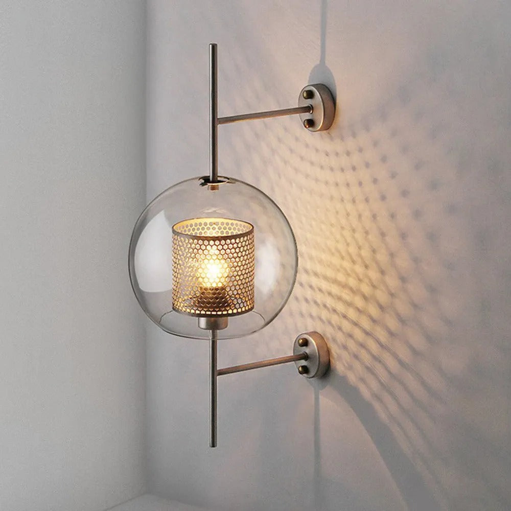 Seniq Industrial Classy Global Clear Glass Wall Lamp