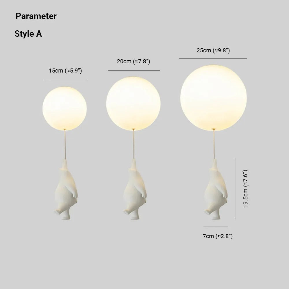 Seron Bear Balloon Ceiling /Pendant Light